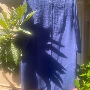 Linen shirt dress